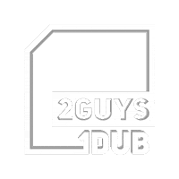 2Guys1Dub logo 3d club spin Sticker