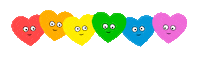 Colors Hearts Sticker