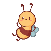 Bee Flying Sticker by cnhkeyclub