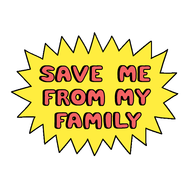 Family Thanksgiving Sticker by Sean Solomon