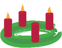 Candle Advent Sticker by Der Wein-Bischoff