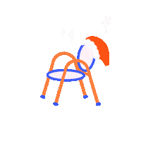 nafifan xmas sparkle santa chair Sticker