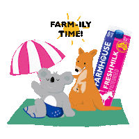 fnnfoods holiday family sunny aussie Sticker