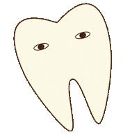 dental_sozai tooth 歯 歯科素材ドットコム 無口な歯のキャラ Sticker