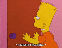 pushing bart simpson GIF