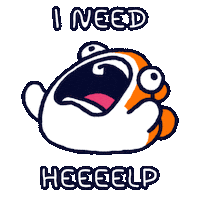 Yelling Help Me Sticker
