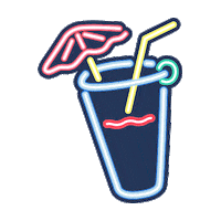 ChubbiesShorts drink neon weekend cocktail Sticker