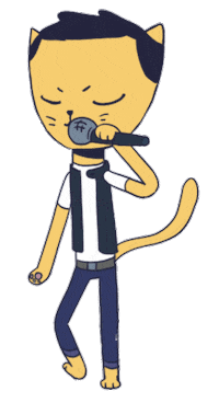 Dance Cat Sticker by Oksana Kurmaz Art & Animation