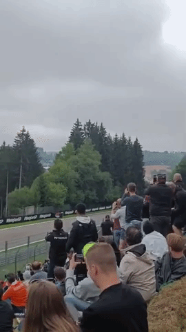Man Flies Over F1 Track Ahead of Belgian GP