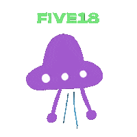 five18 ufo five18 Sticker