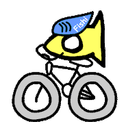 FishiWorld fish cycling ride bicycle Sticker