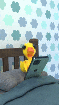 PackyDuck reaction confused yellow duck GIF