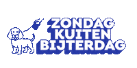 DeZondag hond wandelen zondag hondje Sticker