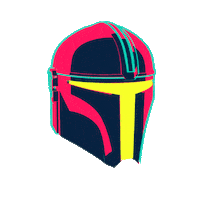 mrxazka starwars helmet mandalorian dindjarin Sticker