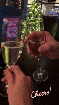 Date Night Cheers GIF by Crystal Hills Organics