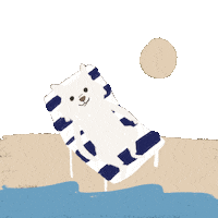 Dog Relaxing Sticker by Andrea Caceres