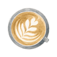 Hot Coffee Art Sticker