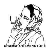 Woman Smoking Sticker by Gramm