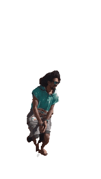 yallah_poncho happy jump jumping afro Sticker