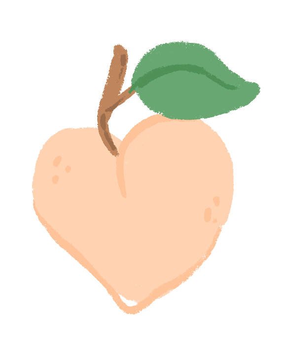 ashleypresley giphyupload summer fruit peach Sticker