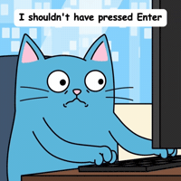Blue Cat Regret GIF