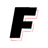 Lettering F Sticker by Hobbykokken