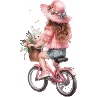 Girl Bike Sticker