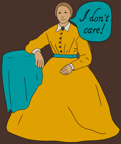 henrietteroued woman i dont care saying public domain GIF
