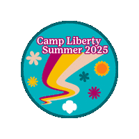 GirlScoutsEasternIAWesternIL girl scouts camp liberty summer camp 2025 girl scout summer camp 2025 Sticker
