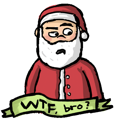 Santa Claus Wtf Sticker