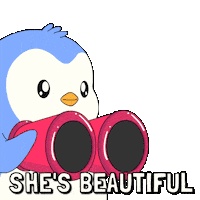 I Love You Wow Sticker by Pudgy Penguins