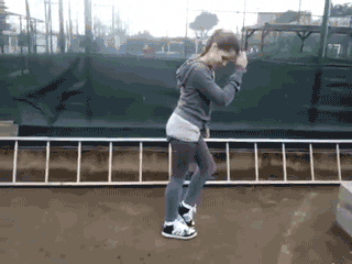 girl fail GIF