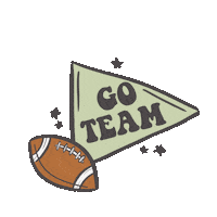 Go Team Football Sticker