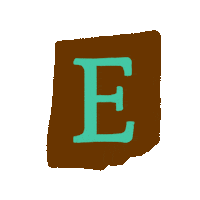 E Alphabet Sticker