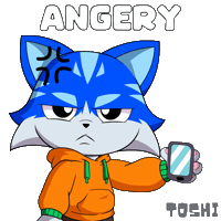 Angry Bad News Sticker by Toshithecat