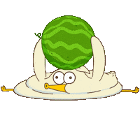 Chicken Watermelon Sticker by BadTimeStories