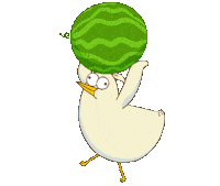 Chicken Watermelon Sticker by BadTimeStories
