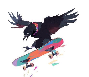 Skateboard Hurry Sticker