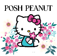 Hello Kitty Collaboration Sticker by Posh Peanut