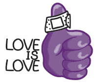 Love Is Love Thumbs Up Sticker