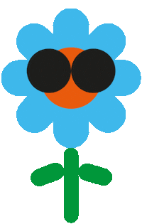 Flower Sunglasses Sticker