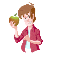 iStorm happy food hungry eating Sticker