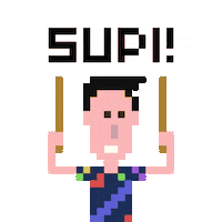 Pixel Top Sticker by CryptoWiener