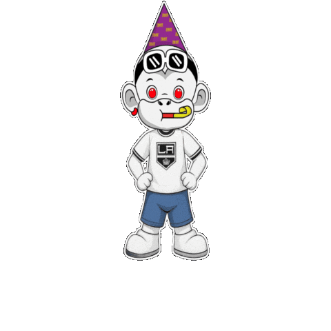La Kings White Monkey Sticker by Zhot