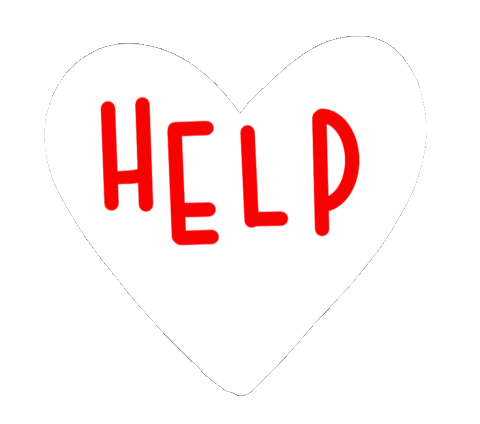 Heart Help Sticker