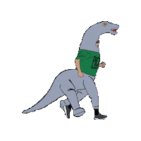 PickyBarsClub picky bars barosaurus running barosaurus Sticker