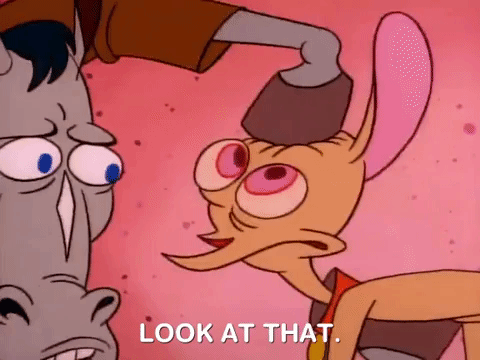 nicksplat ren and timpy GIF