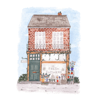 Flowers House Sticker