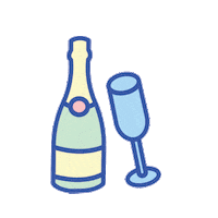 cheers drinking STICKER by Bow & Drape