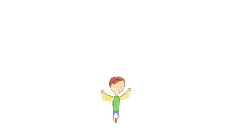 Cartoon Flying Sticker by Pablo